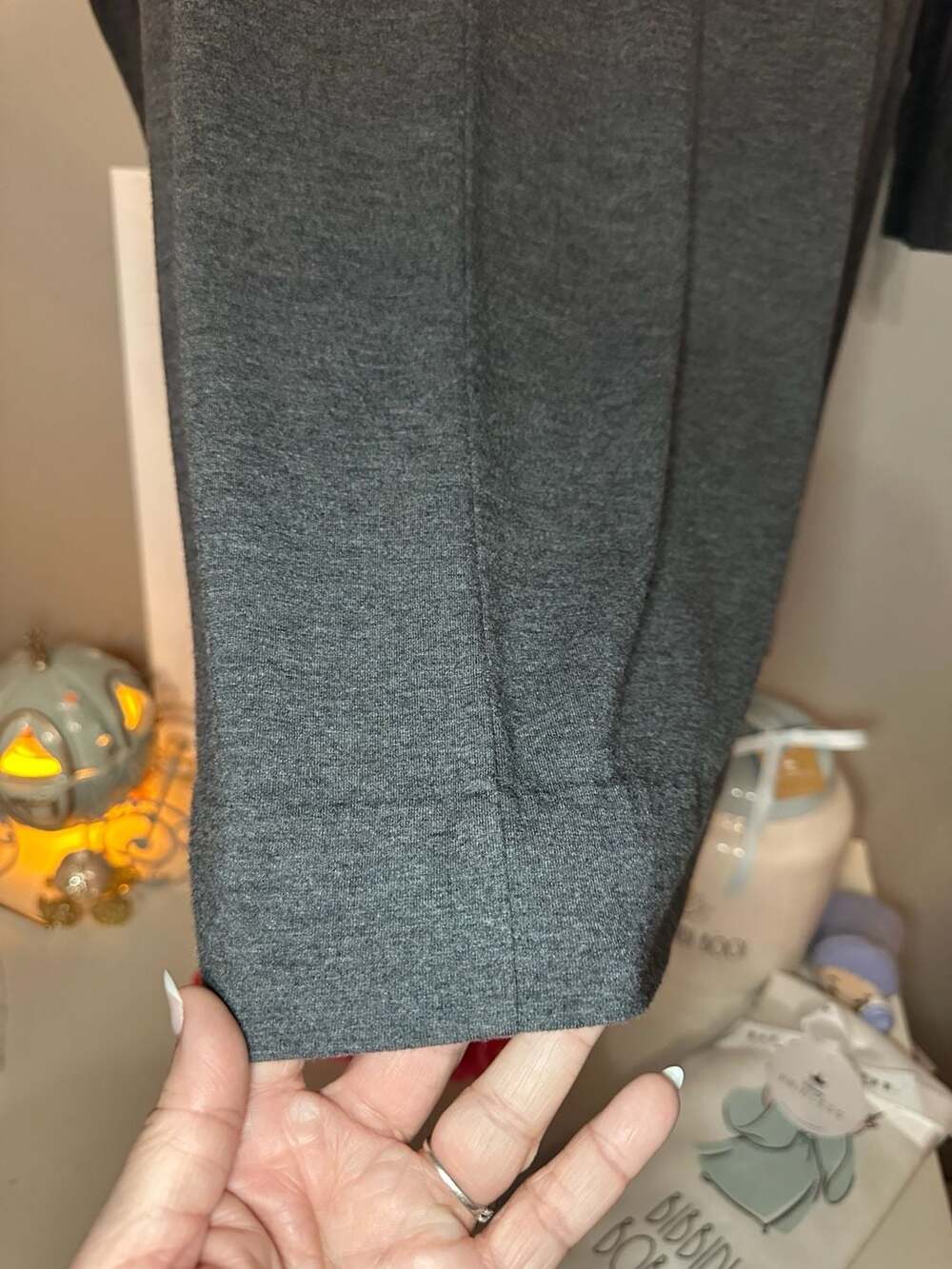Old Navy XXL Charcoal Grey Jersey Knit 3/4 Sleeve A-Line Swing Tunic Dress - Picture 7 of 10